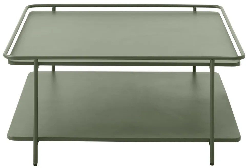 Dizajnový konferenčný stolík Harinder 75 cm olivovo-zelený