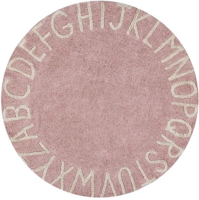 lovel.sk Okrúhly koberec  abeceda ABC Pink