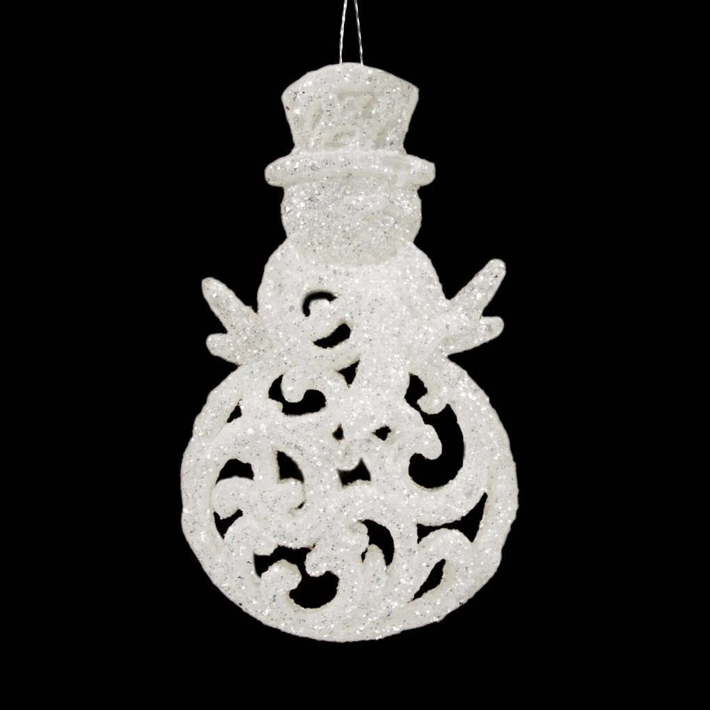 VIANOČNÁ DEKORÁCIA PL 59 SADA 6KS 12X7 CM BIELA