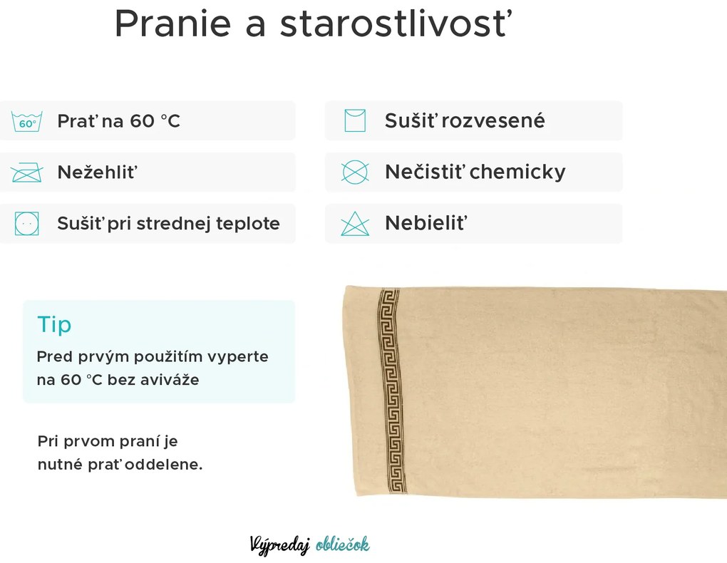 Uterák GREEK 50 x 90 cm tmavomodrý, 100% bavlna