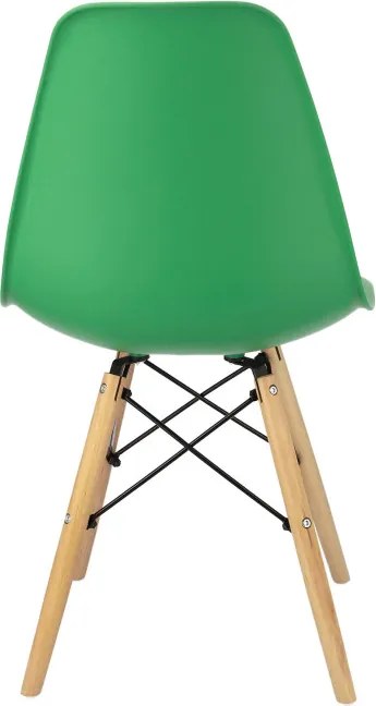 Jedálenská stolička EVA 2 zelená / naturálne nohy