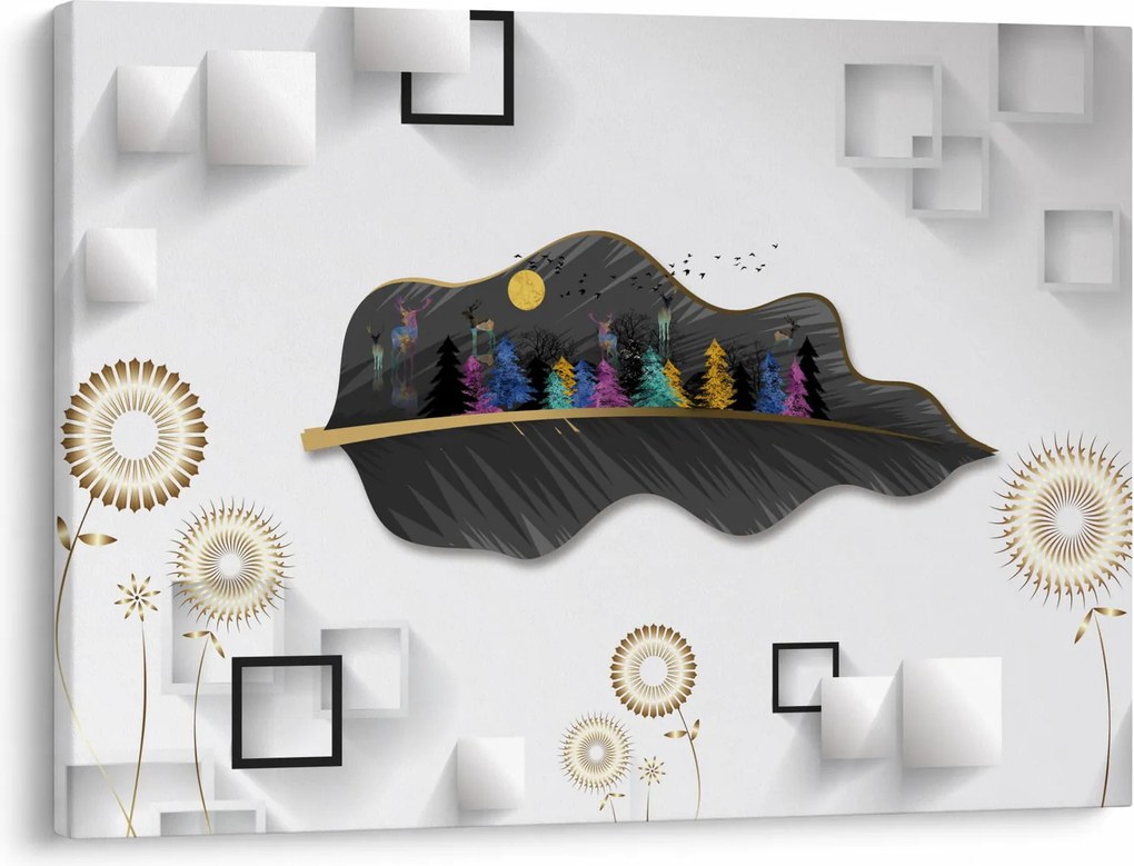 Obraz abstrakcie (70x50 cm)
