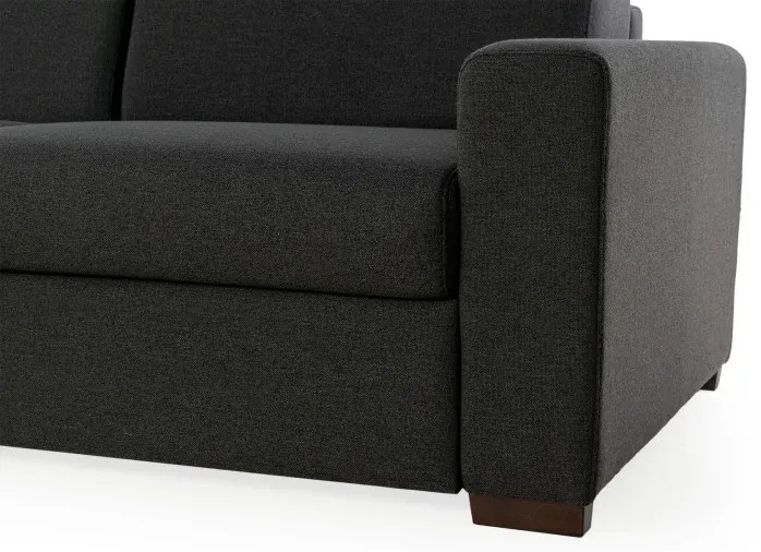 Rohová sedacia súprava na každodenné spanie ONE s rozkladom, Ľavá, 140, tm. šedá (jazz 22 graphite)