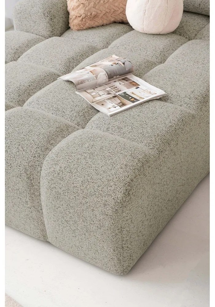 Svetlohnedá rozkladacia modulárna rohová pohovka s úložným priestorom (ľavý roh) Lulu – Miuform