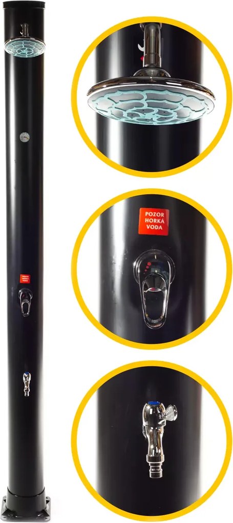 Solárna sprcha Hawaj 38 l čierna