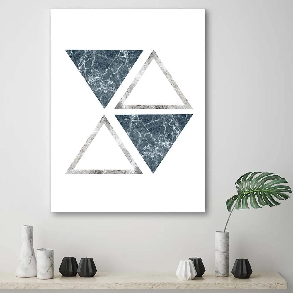 Gario Obraz na plátne Abstraktné mramorové trojuholníky Rozmery: 40 x 60 cm