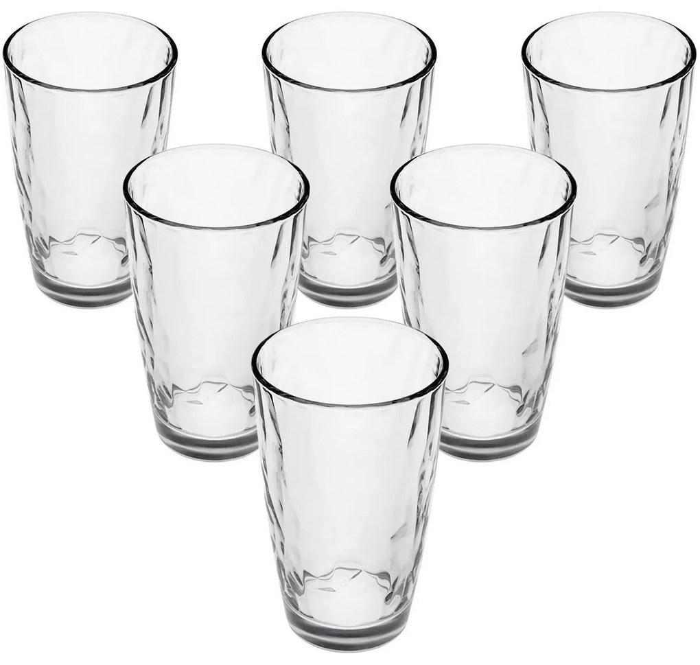 Bormioli Rocco 6-dielna sada pohárov na long drink Kaleido, 370 ml