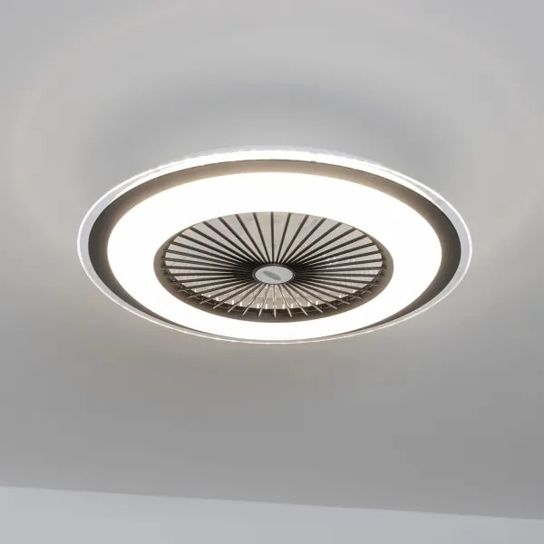 Brilagi - LED Stmievateľné svietidlo s ventilátorom RONDA LED/48W/230V čierna + DO