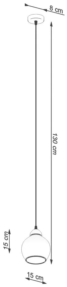 Čierne závesné svietidlo ø 15 cm Grande – Sollux