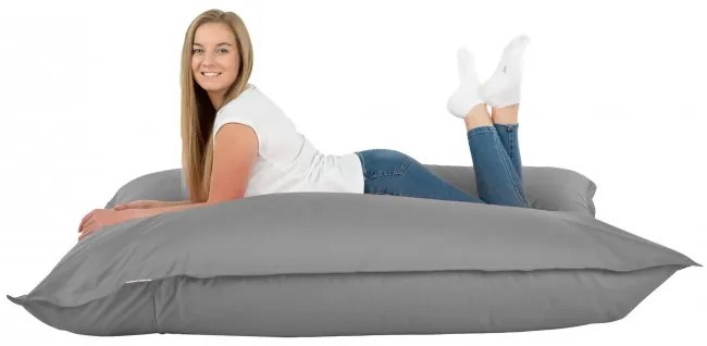 Vankúš na sedenie sivý nylon