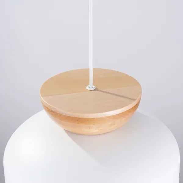 Sollux SL.1350 - Luster na lanku MARION 1xE27/15W/230V pr. 29,5 cm biela