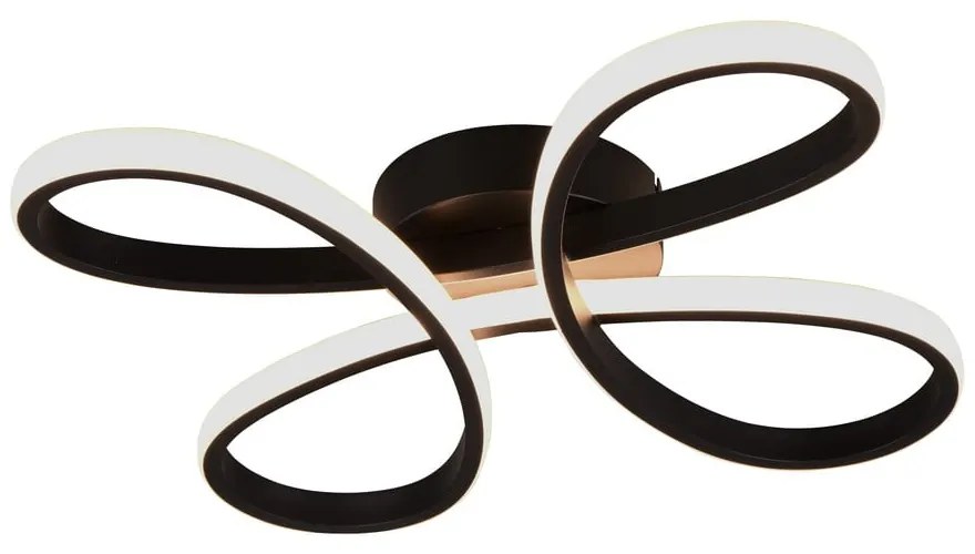 Čierne LED stropné svietidlo 40x40 cm Fly – Trio