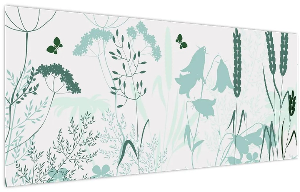 Obraz - Lúka vektor (120x50 cm)