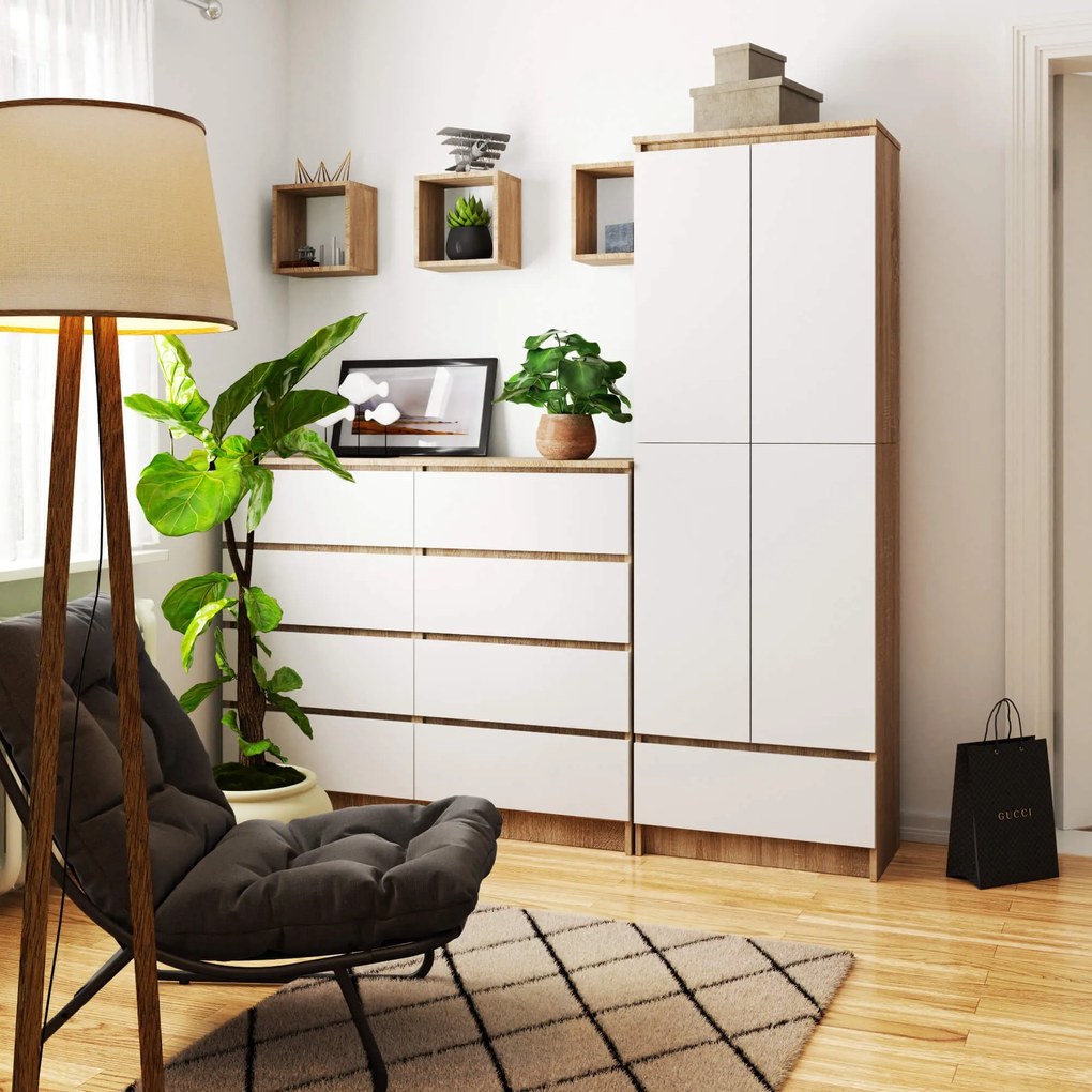 Skriňa Rexa 60 cm dub sonoma/biela