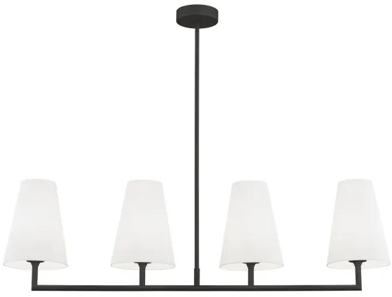 Argon 1831 - Luster na tyči SAFIANO 4xE27/15W/230V čierna