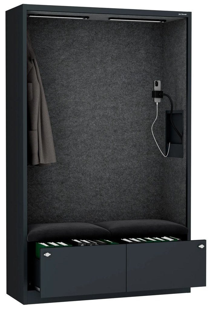 Sally 1150mm korpus Antracytowy - siedzisko Ciemnoszary