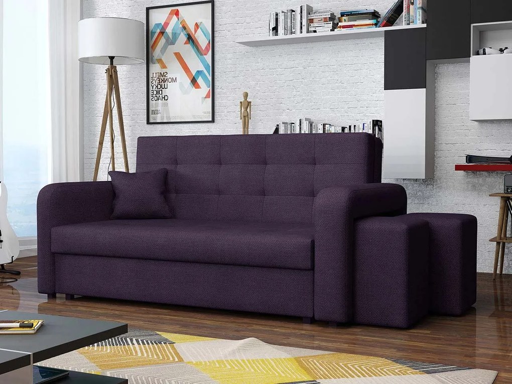 Pohovka s taburetkami Clivia Home III, Taburetka: ľavá strana, Dostupné poťahy: Enjoy 12