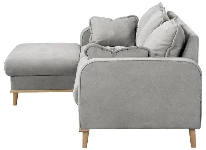 Svetlosivá rohová pohovka (ľavý roh) Beata - Ropez