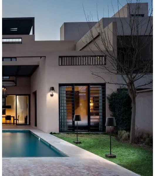 Redo 9125 - LED Vonkajšia nástenná lampa GIORGIO LED/7W/230V IP65 čierna