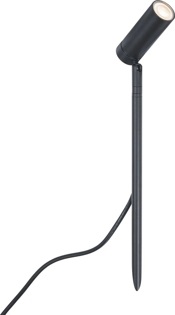 Bodové svietidlo so zemným hrotom čierne 40 cm vrátane LED nastaviteľné IP65 vrátane kábla a zástrčky - Carl