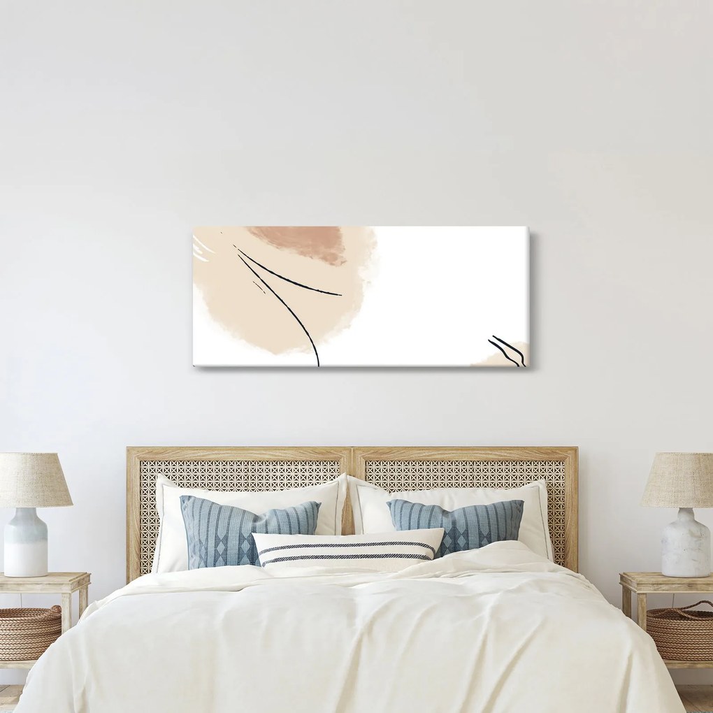 Obraz - Biela abstrakcia (120x50 cm)
