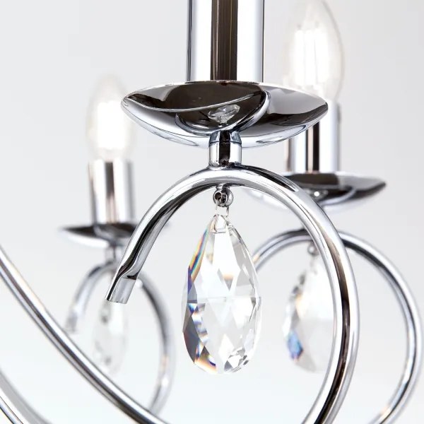 Orion LU 1658/8 - Krištáľový luster na reťazi ALESSIA 8xE14/40W/230V lesklý chróm