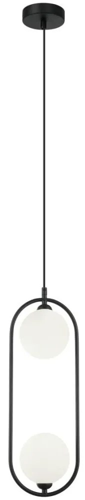 ITALUX PND-3965-2-BK - Luster na lanku LUPUS 2xG9/25W/230V čierna