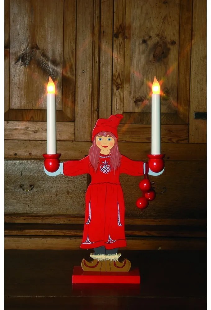 Červená vianočná svetelná dekorácia Sundborn – Star Trading