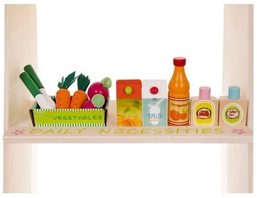 Drevený stánok s doplnkami