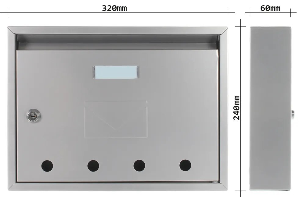 Rottner Imola poštová schránka strieborná