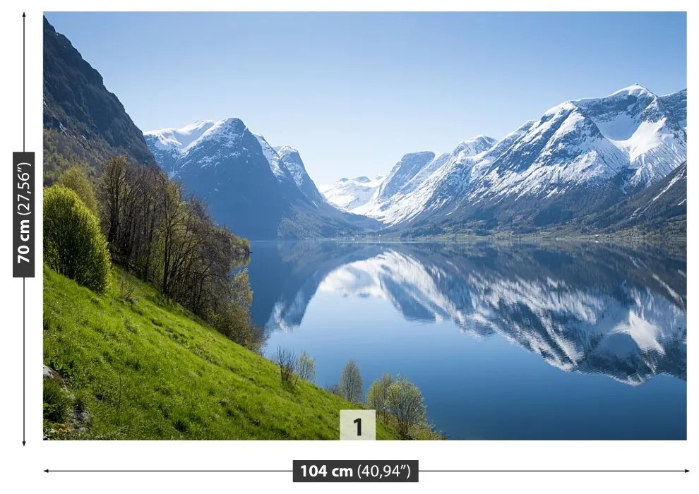 Fototapeta Vliesová Fjord v nórsku 152x104 cm