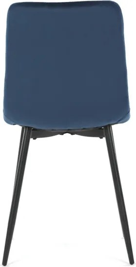 Jedálenská stolička zamatová, modrá CT-281 BLUE4