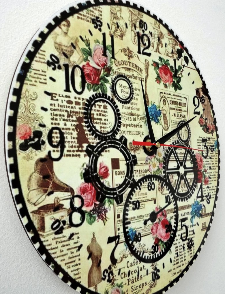 SENTOP | Hodiny na stenu z dreva,  nástenné hodiny I SENTOP HDFK001- Wall clock HEU- analógové