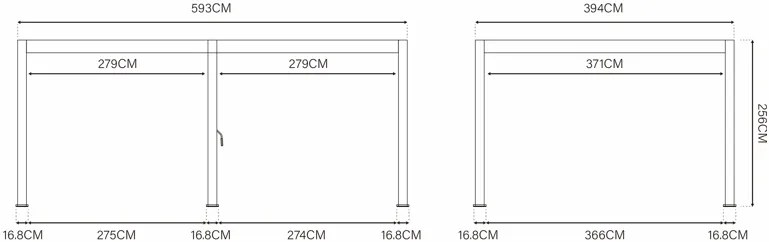 Bioklimatická pergola 6x4 m INTRO DUO Rojaplast