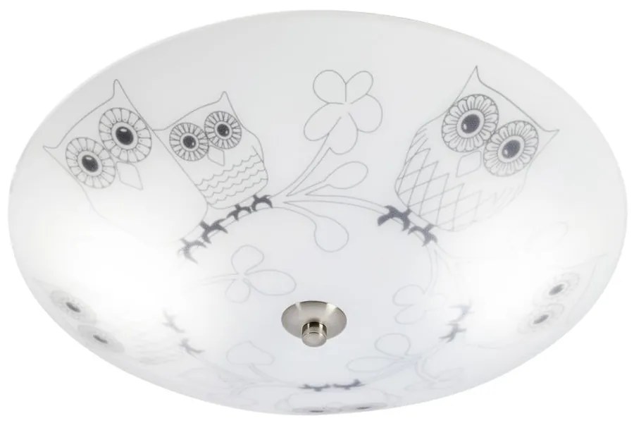 Biele detské stropné svietidlo so skleneným tienidlom ø 39 cm Ugglarp – Markslöjd