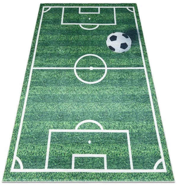 Detský koberec protišmykový BAMBINO 51760 futbalové ihrisko, zelený
