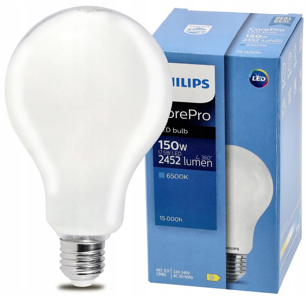 LED žiarovka Philips E27 - 17,5 W - 2452lm - 6000k Corepro Premium