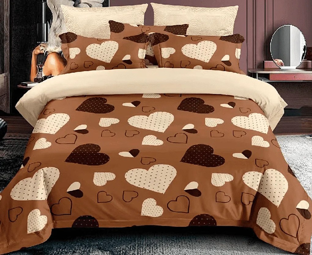 Obliečky Srdiečka 2 Bavlna 7-dielna súprava