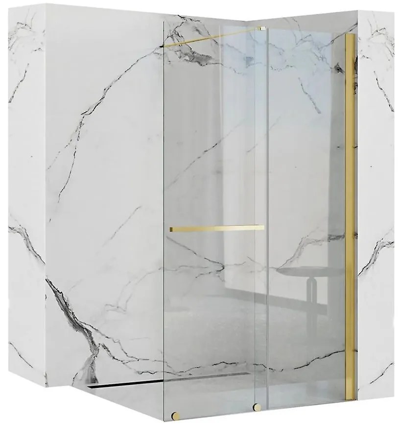 Sprchová stena Walk-in Cortis Rea K8485 120x200 gold