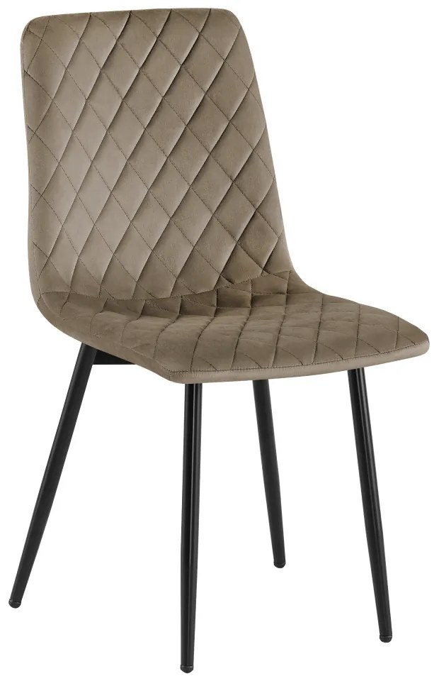 Jedálenská stolička, hnedá Velvet látka/kov, DARIJA