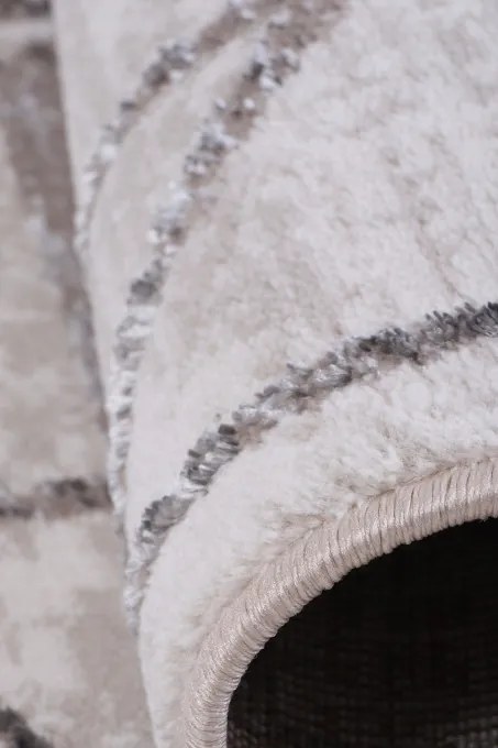 Koberec Safir 172 krémový / tmavohnedý