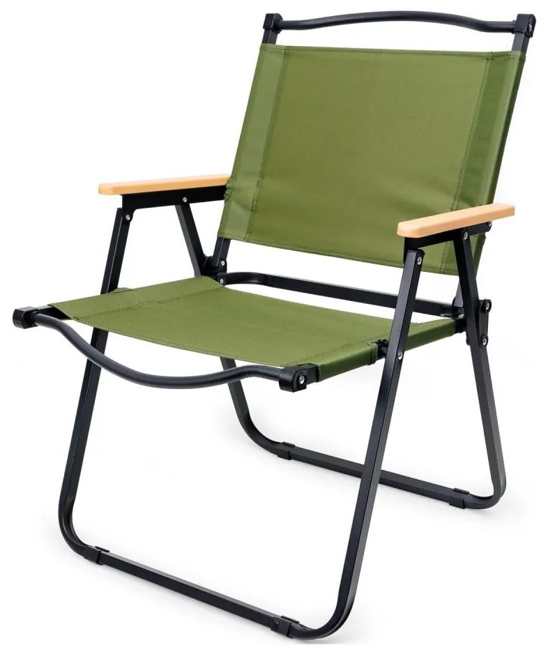 Skladacia kempingová stolička zelená