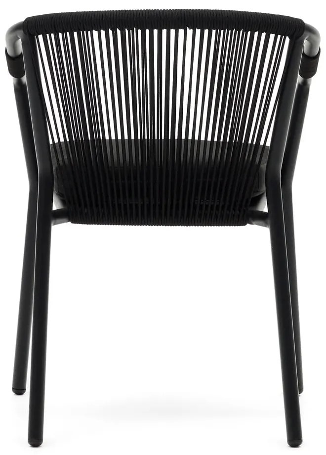 Čierna kovová záhradná stolička Xelida - Kave Home