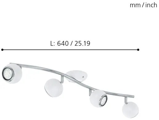 EGLO 31004 - LED Bodové svietidlo BIMEDA 4xGU10/3W LED