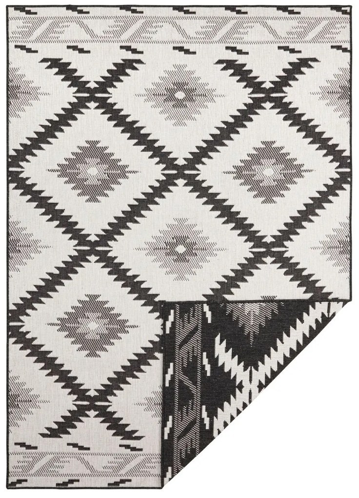 NORTHRUGS - Hanse Home koberce Kusový koberec Twin Supreme 103429 Malibu black creme – na von aj na doma - 160x230 cm