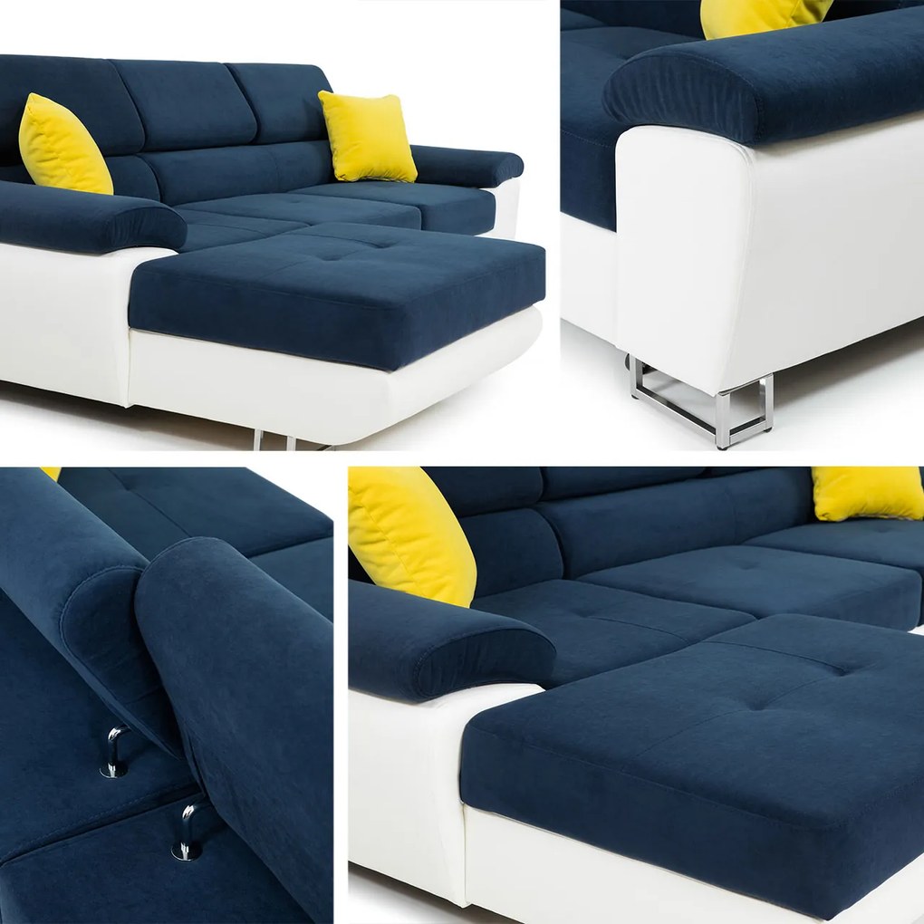 Rohová sedacia súprava Alvin Mini, Dostupné poťahy: Uttario Velvet 2979 + Uttario Velvet 2979 + Senegal 825, Strana: ľavá