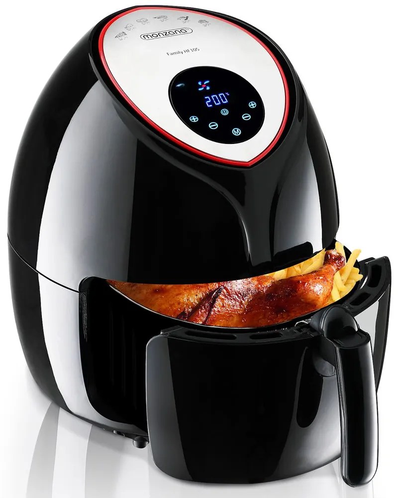 InternetovaZahrada - Teplovzdušná fritéza FRYER 3 black – 9 v 1 s dotykovým displejom 1850 W 6,5 l