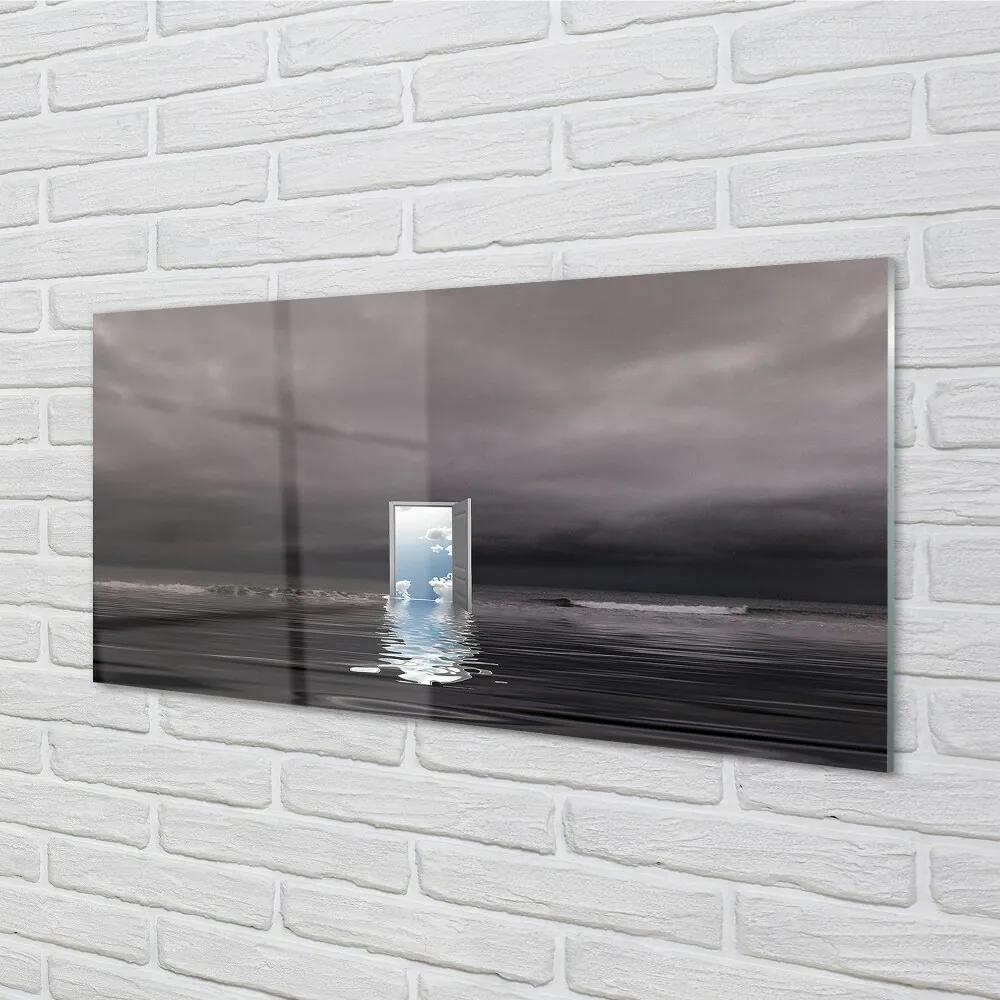 Sklenený obraz Sea dvere neba 100x50 cm