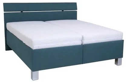 Čalúnená posteľ s úložným priestorom bez matraca ALIS 180x200 cm petrolejová