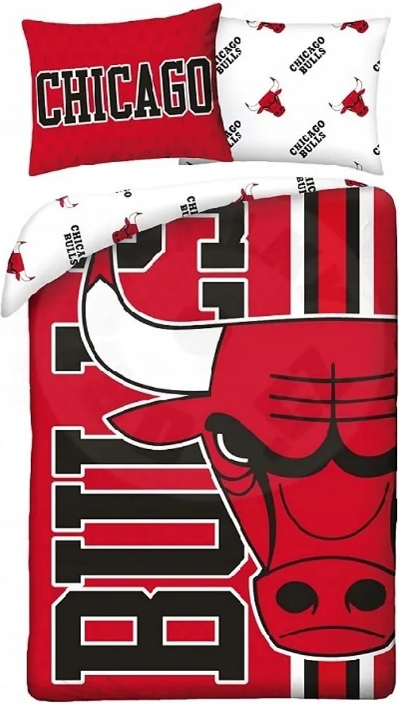 Obojstranné posteľné obliečky z mikrovlákna Chicago Bulls - NBA - 70x90 cm + 140x200 cm